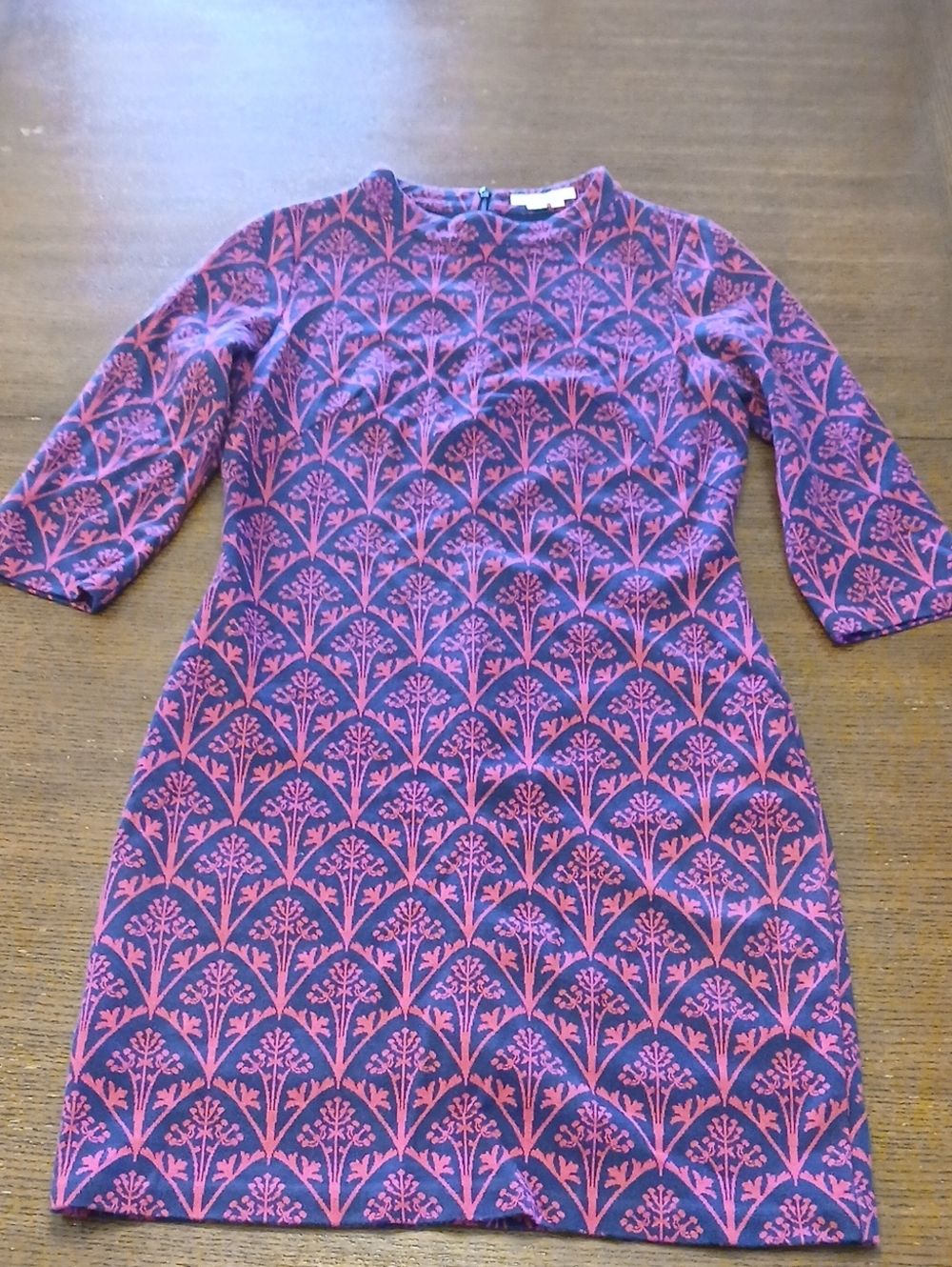 Boden Purple Dress with Pink Floral Pattern